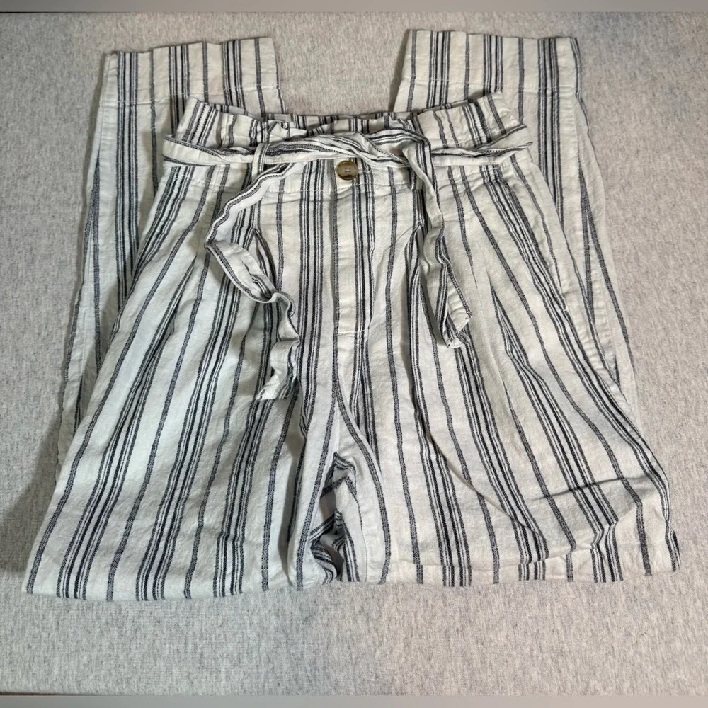 Madewell Linen-Cotton Track / Paperbag Pants – Size‎ 00